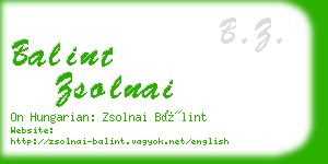 balint zsolnai business card